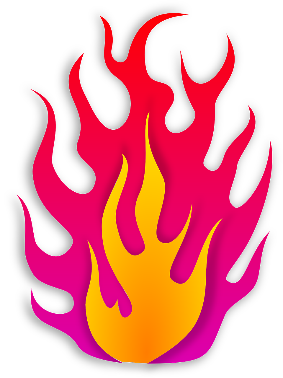 a close up of a fire on a white background, a cartoon, by Rodney Joseph Burn, miami heat colors, istockphoto, karim rashid, colored woodcut