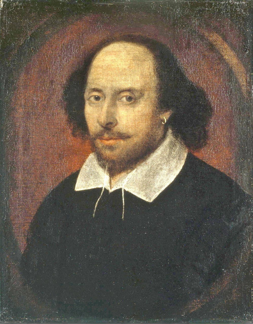a close up of a painting of a man with a beard, a portrait, by Edward Clark, pixabay, renaissance, william shakespeare, half - length portrait, zoomed out portrait of a duke, [ theatrical ]