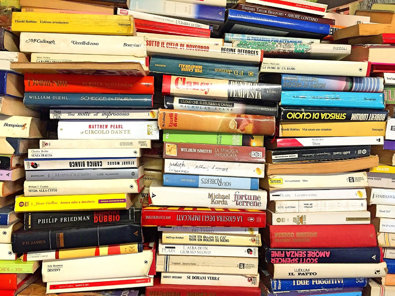 a pile of books stacked on top of each other, a photo, by Antonio Saura, jean paul fiction, overview, digging, regale