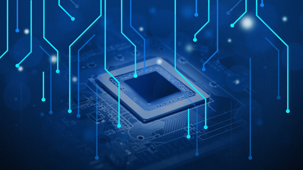 a computer chip on top of a circuit board, a computer rendering, reddit, digital art, background image, sapphire, nft, nvidia promotional image