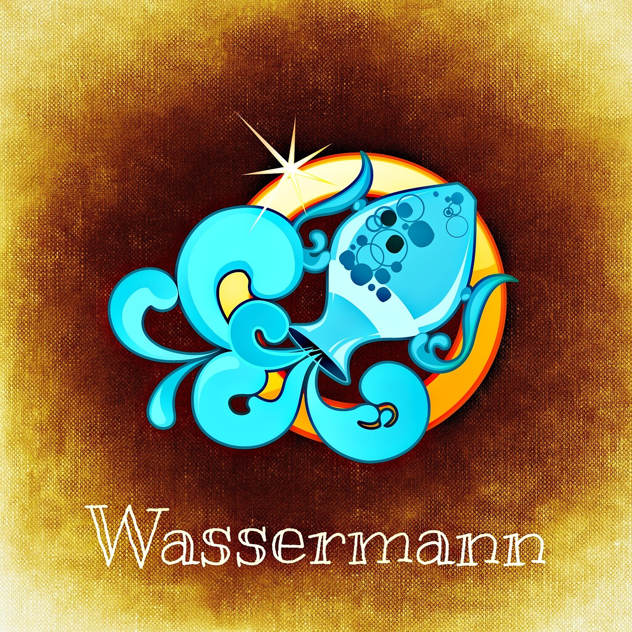 a logo for a video game called wassermann, behance contest winner, mixed media style illustration, restaurant, hd screenshot, warm shiny colors