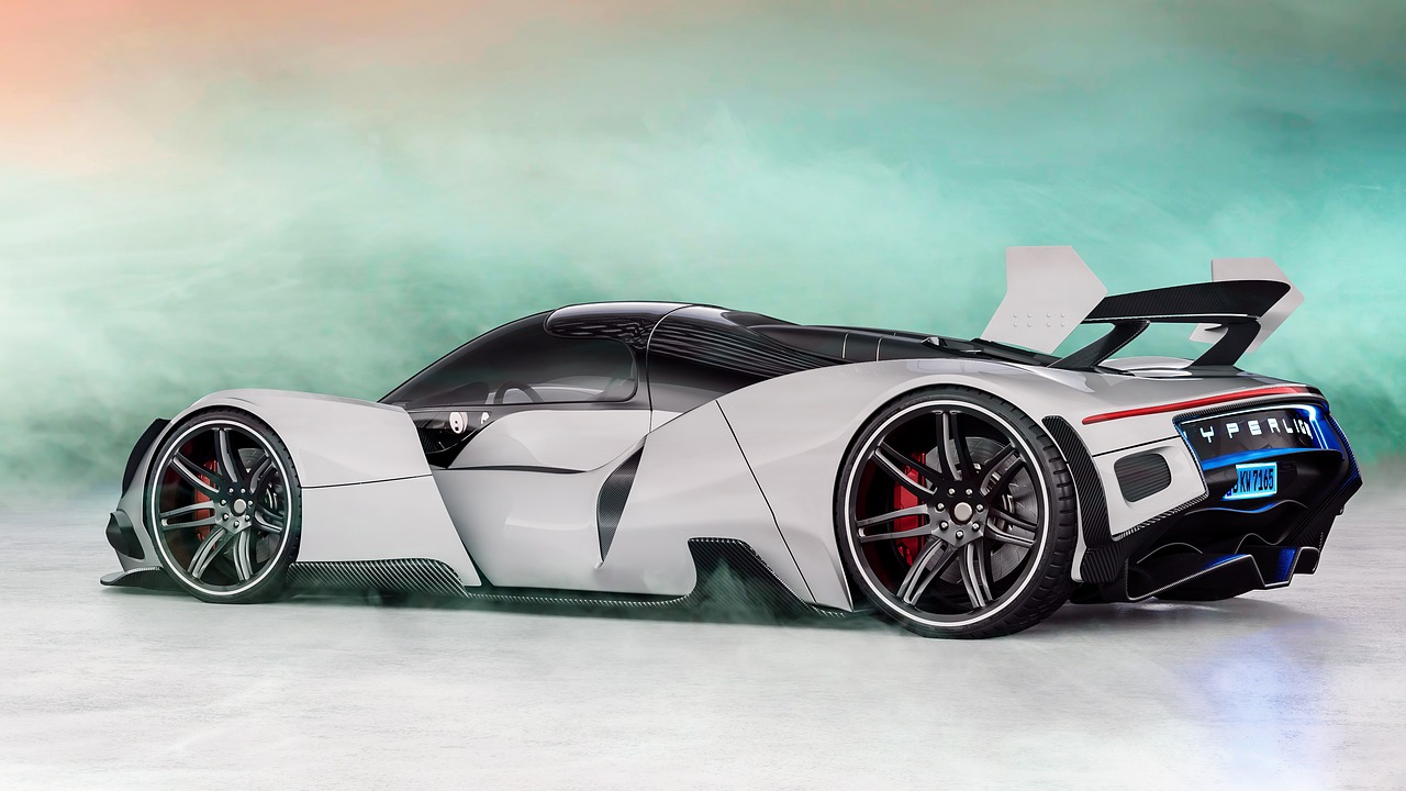 a futuristic car sitting on top of a white floor, trending on polycount, hypermodernism, veneno, car photography, robed, highly turbulent