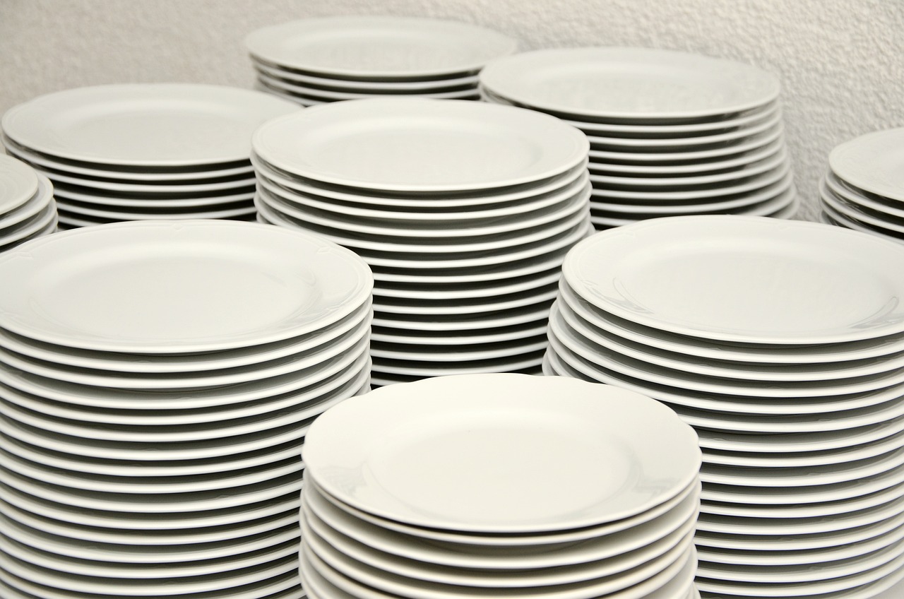 a bunch of white plates stacked on top of each other, a picture, flickr, bauhaus, packshot, bangalore, ready - made, boch