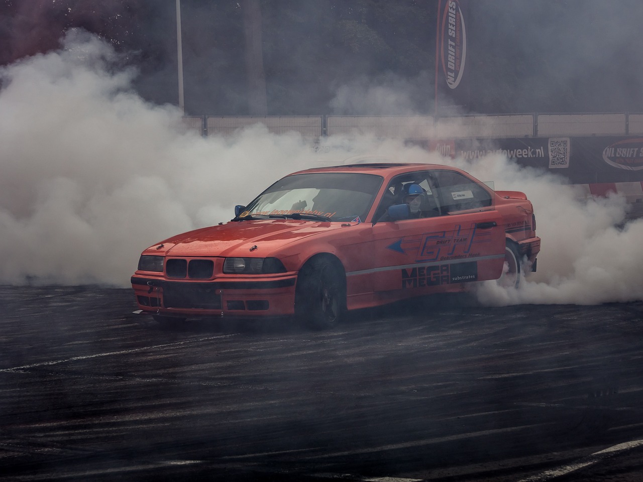 a red car with a lot of smoke coming out of it, a portrait, bmw, gulf, take off, megascan