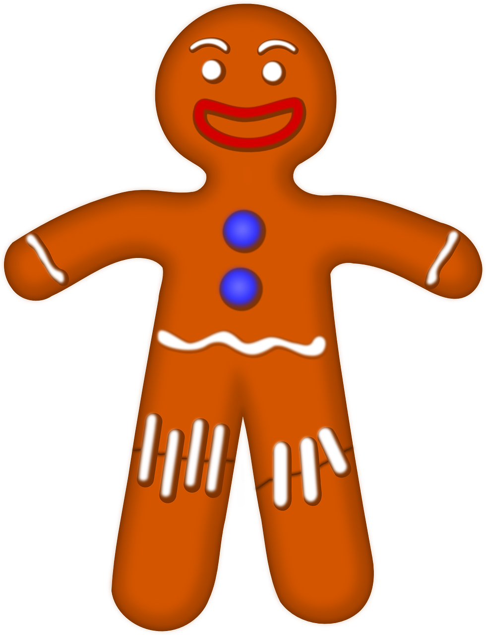 a ginger man with a smile on his face, by Maxwell Bates, computer art, gingerbread people, by :5 sexy: 7, full colored, pepper