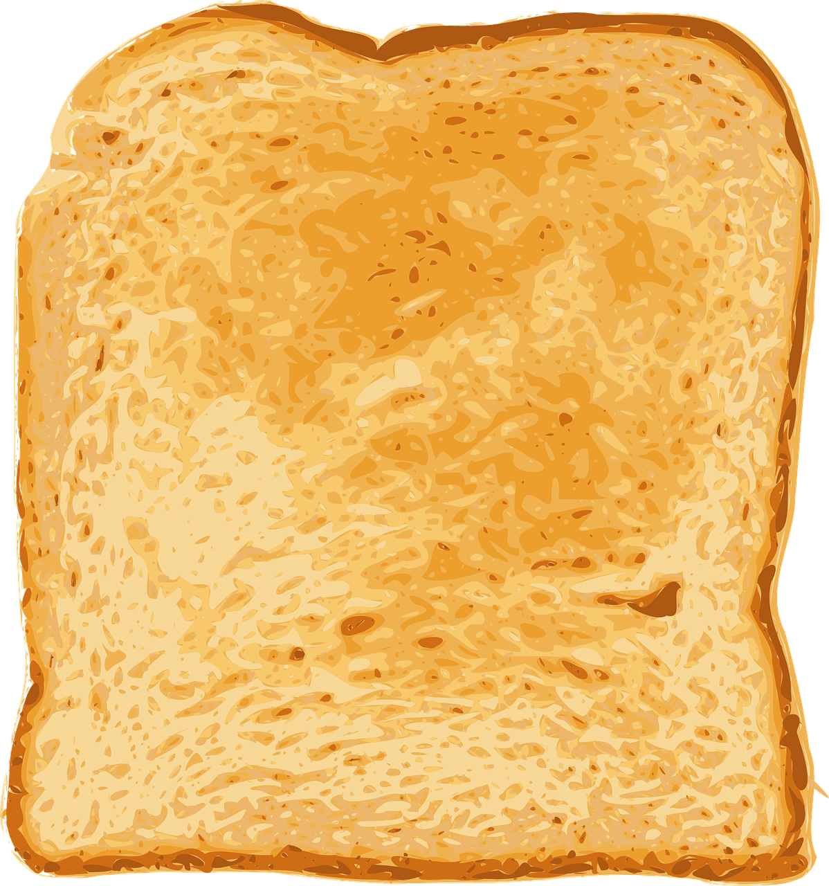 a piece of bread sitting on top of a table, an illustration of, by Andrew Domachowski, pixabay, minimalism, toast, ultra detailed color art, on a flat color black background, baked bean skin texture