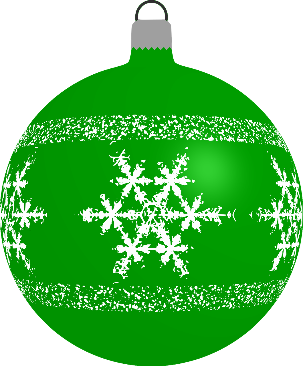 a green christmas ornament with snowflakes on it, a digital rendering, pixabay, drawn in microsoft paint, full-length view, shiny!!, wikipedia