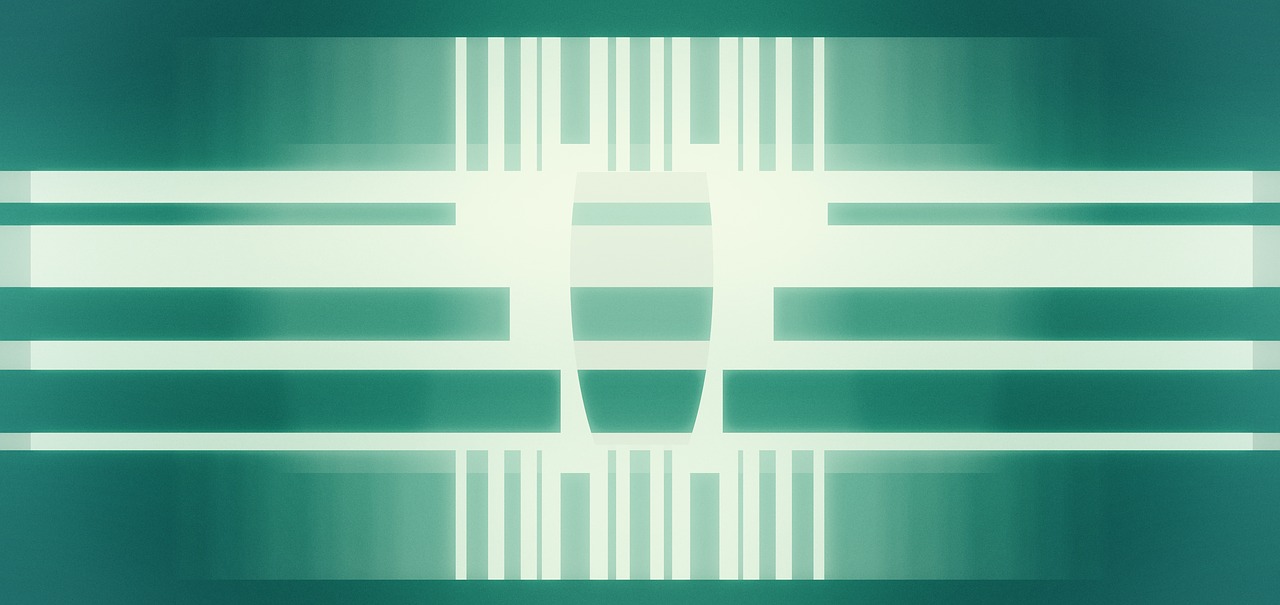 a close up of a green and white background, digital art, inspired by Josef Albers, deviantart, barcode, teal lighting, in style of james gilleard, glass shader