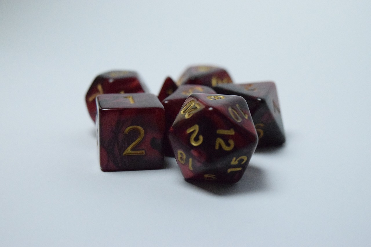 a bunch of dice sitting on top of a table, by Jenny Eakin Delony, baroque, with veins of magma and gold, cp2077, maroon red, [ shards