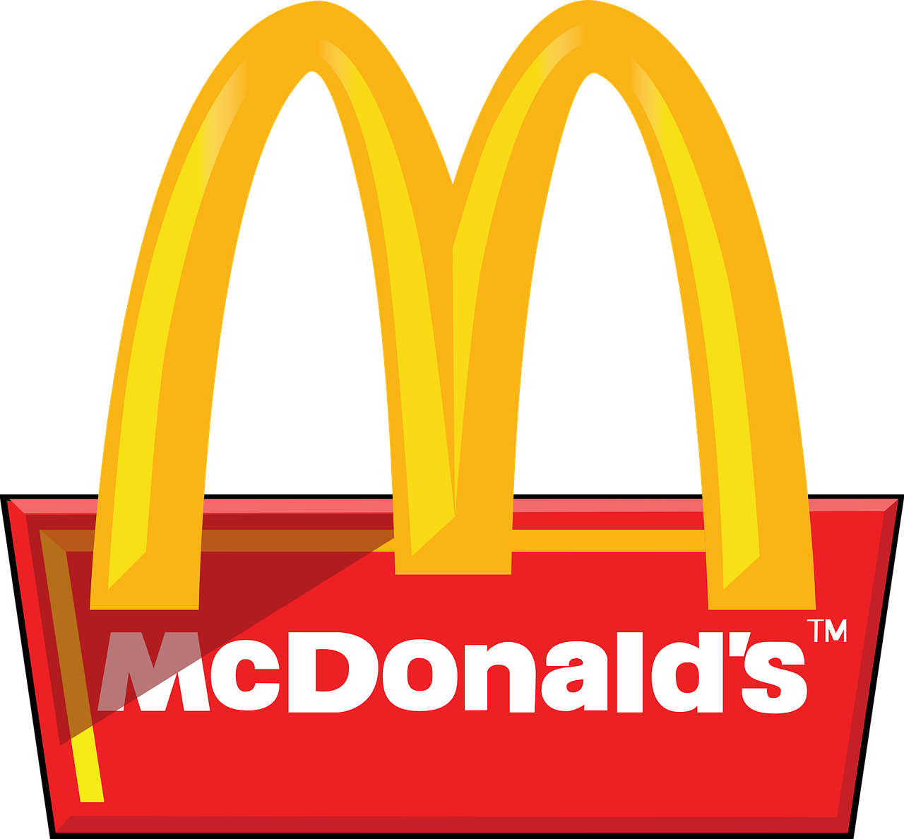 a mcdonald's logo on a black background, by Mac Conner, pixabay, art nouveau, .eps, avatar image, !!!!!!!!!!!!!!!!!!!!!!!!!, new zealand