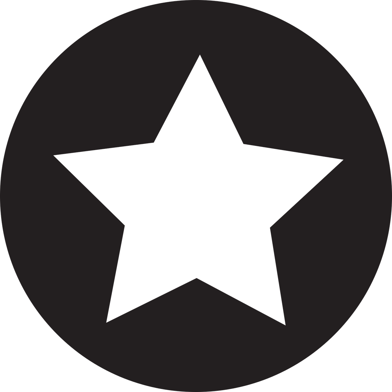 a black star in a circle on a black background, reddit, rating: general, avatar image, bar, broadway
