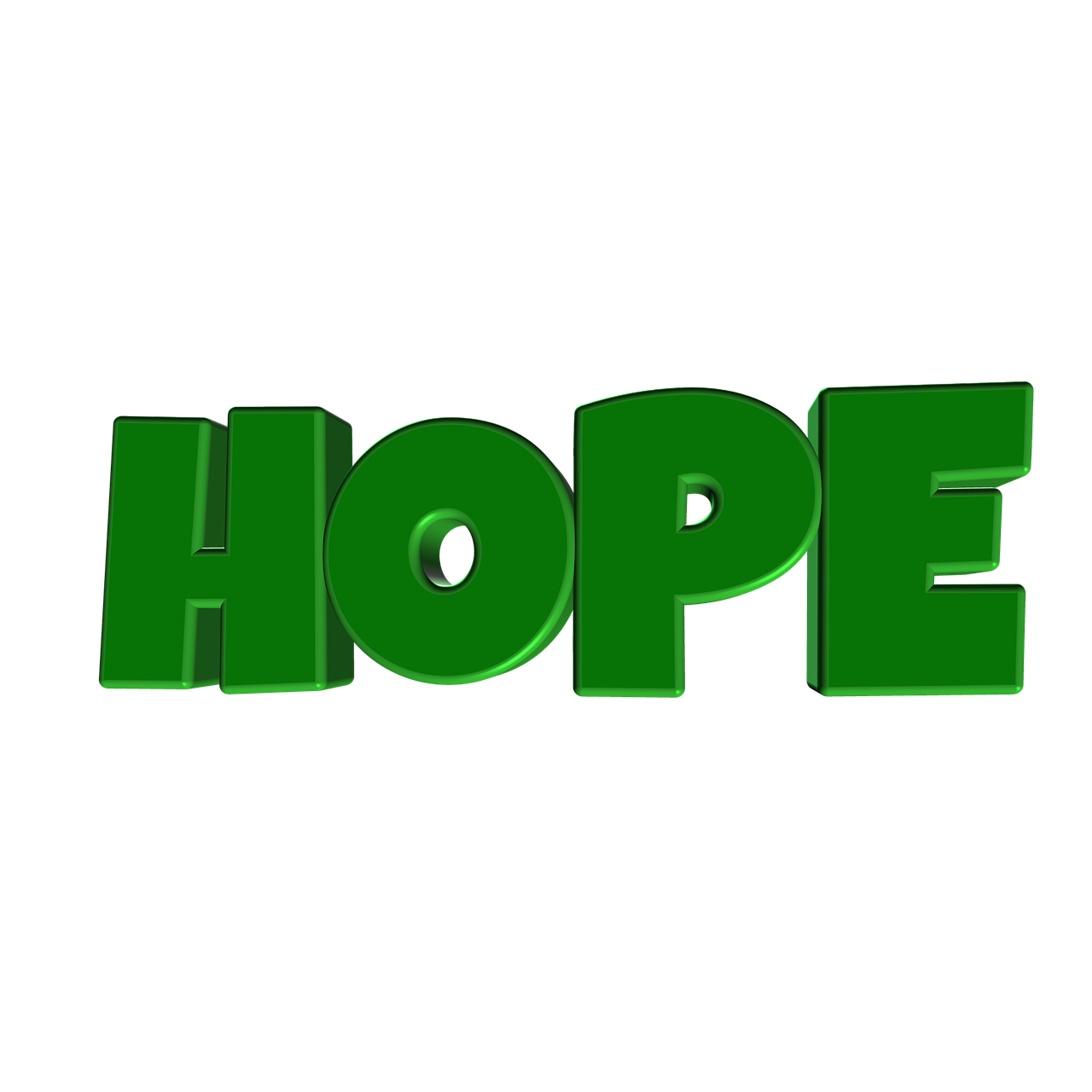 a close up of the word hope on a black background, a digital rendering, green colored skin!!, claymation style, cartoon image, rendered in maya and houdini