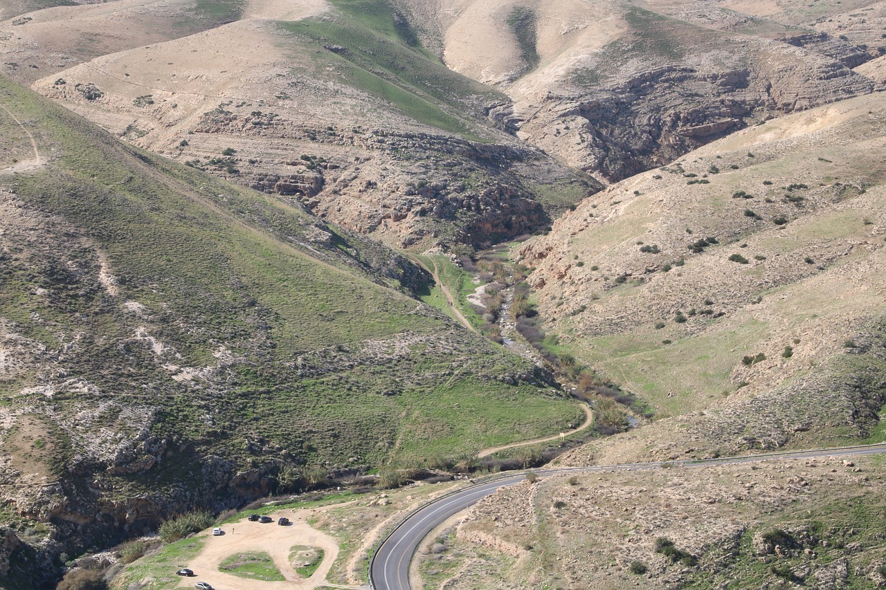 an aerial view of a winding mountain road, by Edward Ben Avram, flickr, les nabis, hebrew, concert, assyrian, diana levin