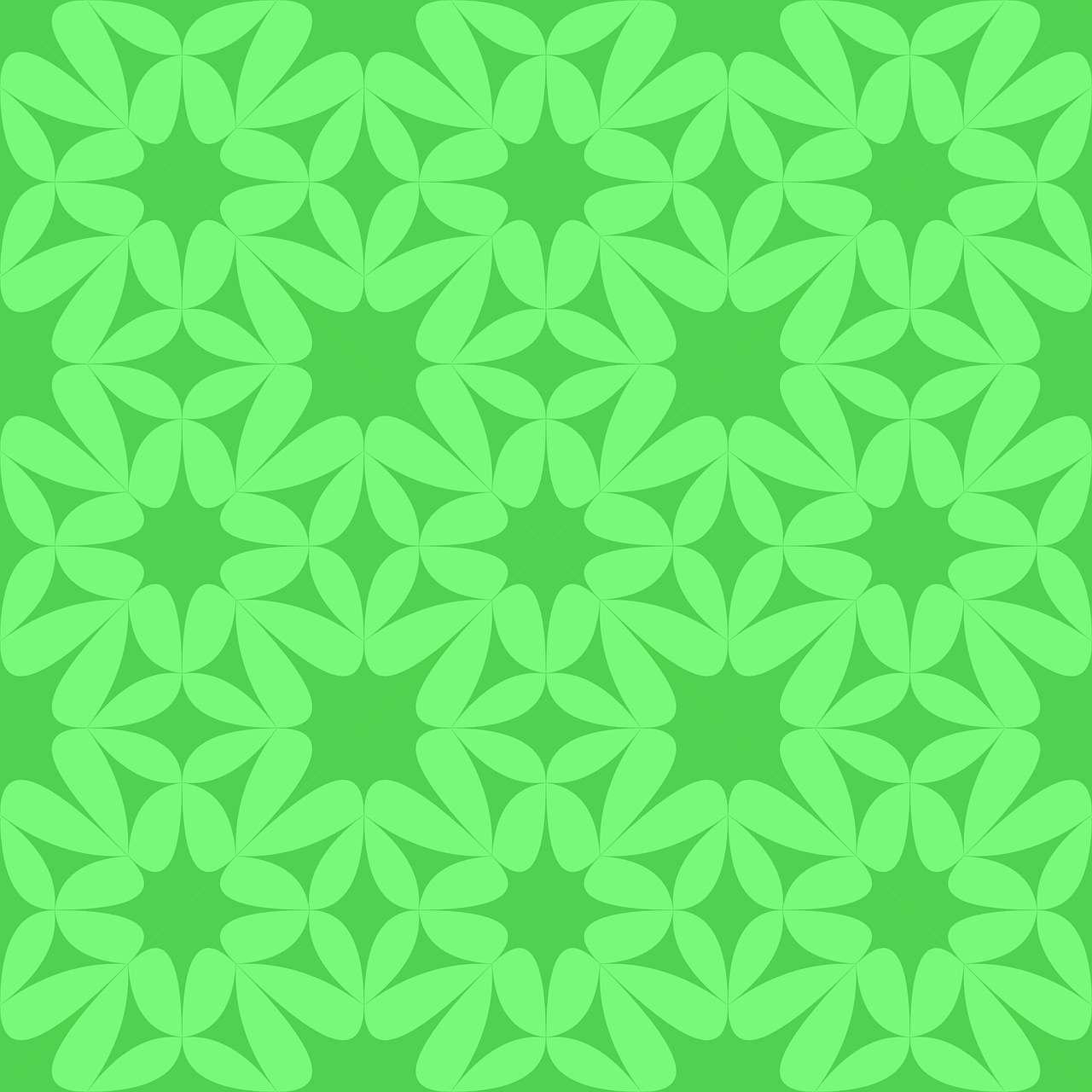 a pattern of green leaves on a green background, inspired by Fernando Gerassi, star roof, ƒ/3.5, flower power, svg art