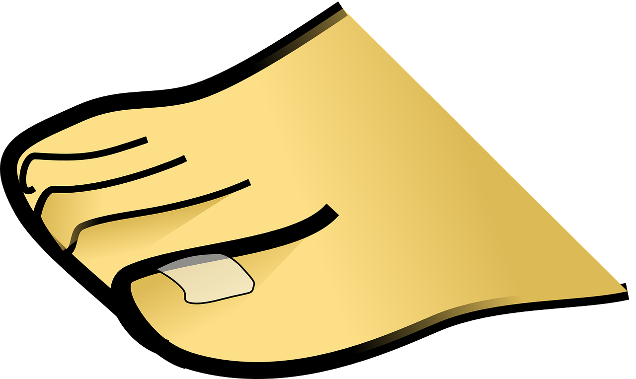 a piece of paper with a piece of tape sticking out of it, a cartoon, by David Simpson, pixabay, letterism, elegant yellow skin, finger, lit from the side, long snout