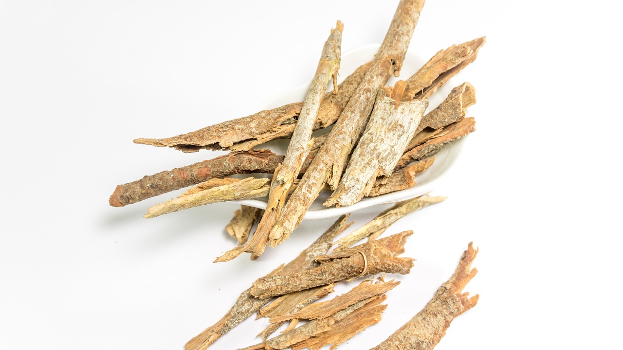 a bowl of dried sticks on a white surface, antipodeans, close-up product photo, sanskrit, product introduction photo, with arteries as roots