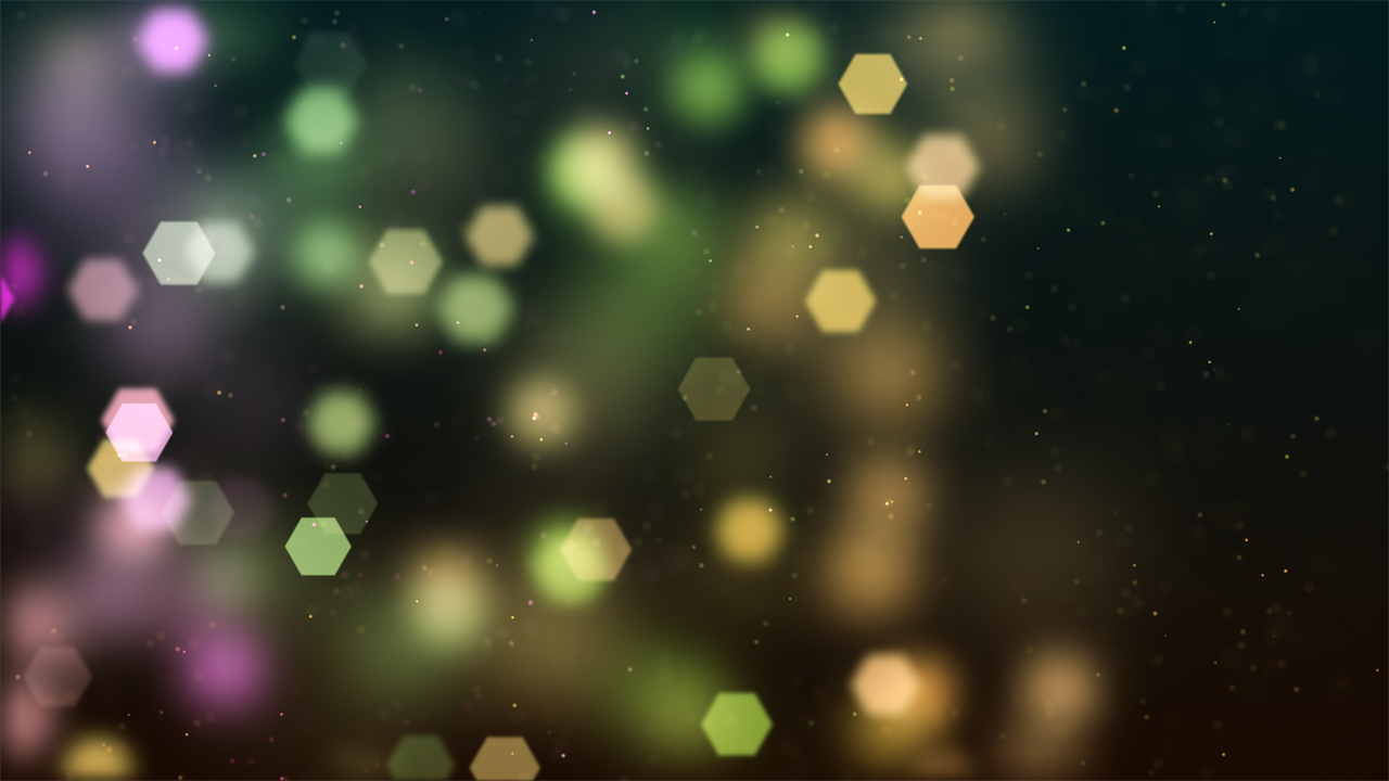 a blurry image of a bunch of hexagons, digital art, shutterstock, cozy night fireflies, blurred and dreamy illustration, gold and green, bokeh photo