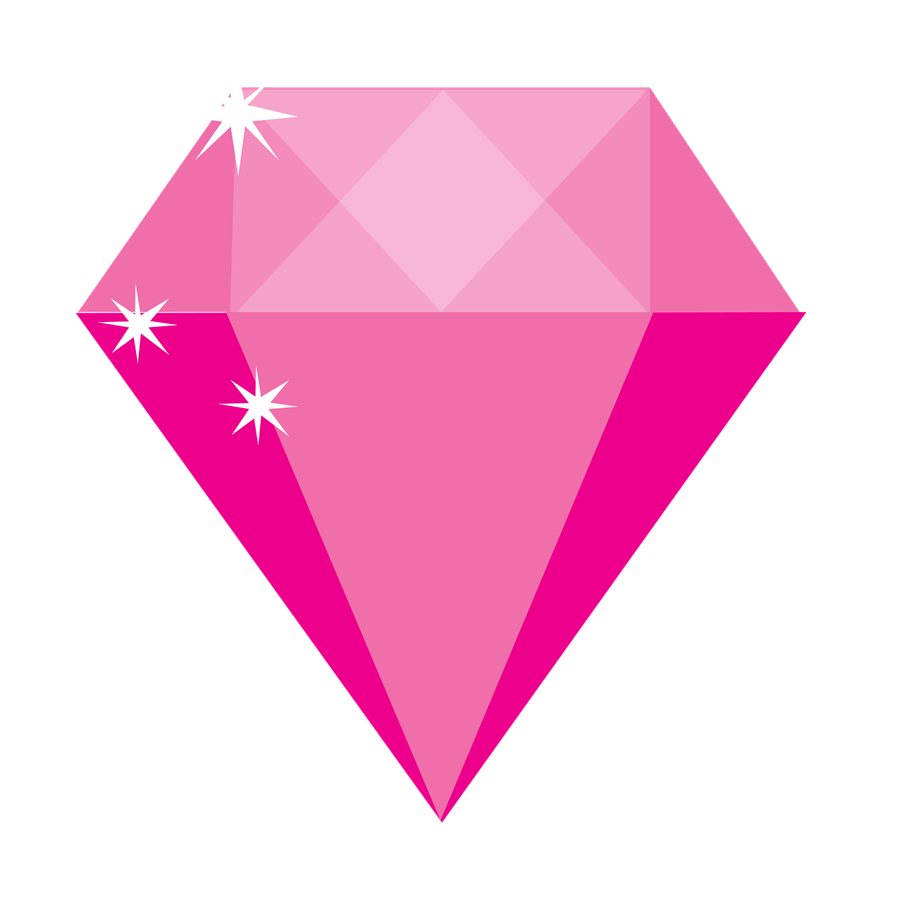 a pink diamond on a black background, by Justin Sweet, deviantart, vector icon, y 2 k, super cute, with crystals on the walls