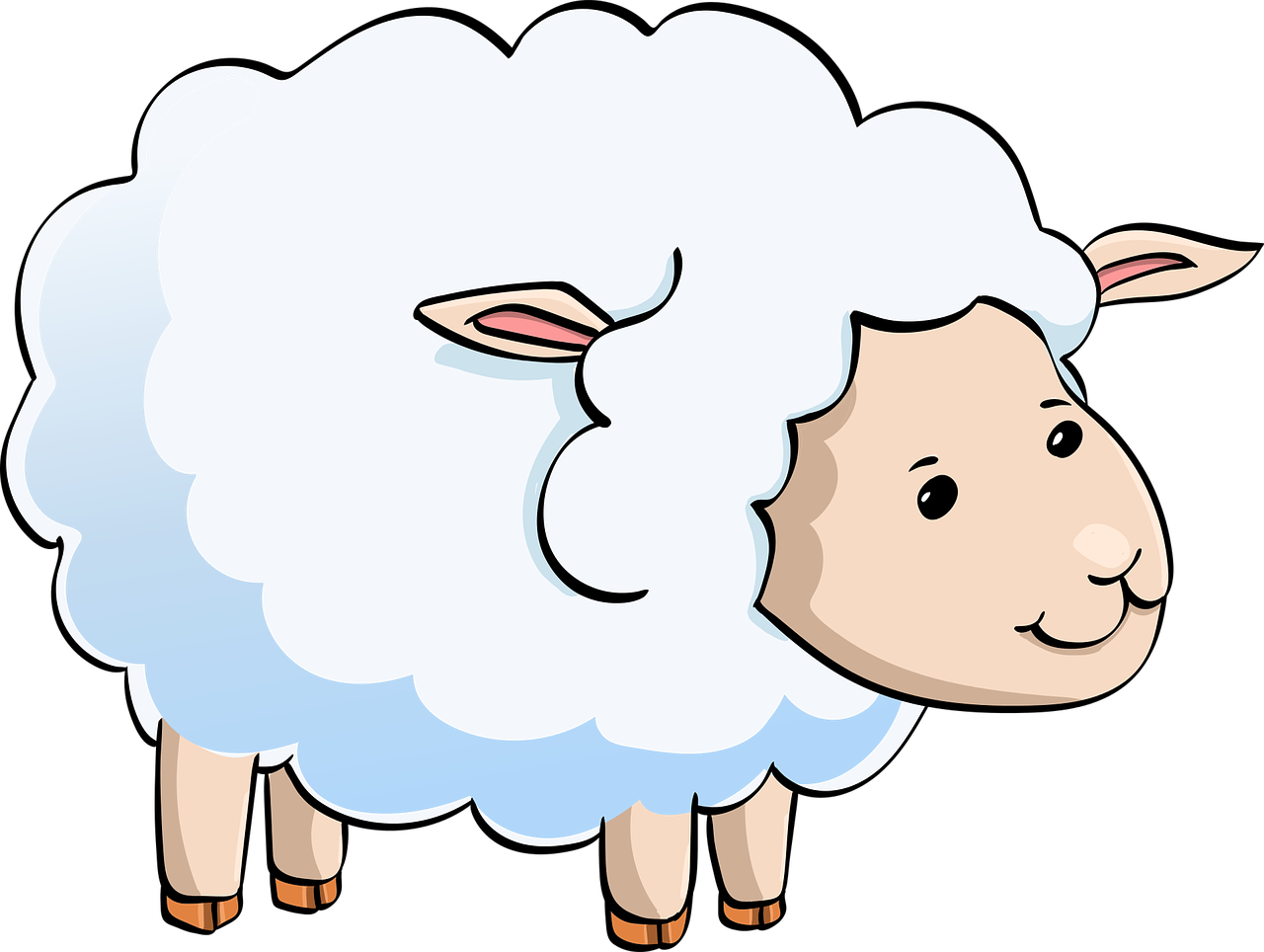 a close up of a sheep's face on a black background, a digital rendering, shutterstock, mingei, simple cartoon style, little bo peep, slightly turned to the right, on