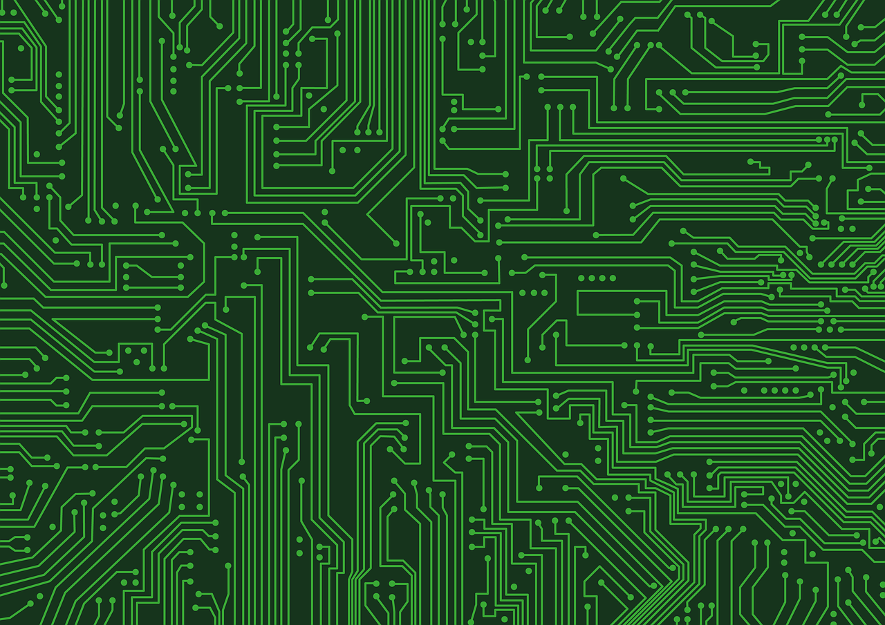 a close up of a green circuit board, a digital rendering, by Andrei Kolkoutine, shutterstock, line vector art, basic background, industrial background, created in adobe illustrator