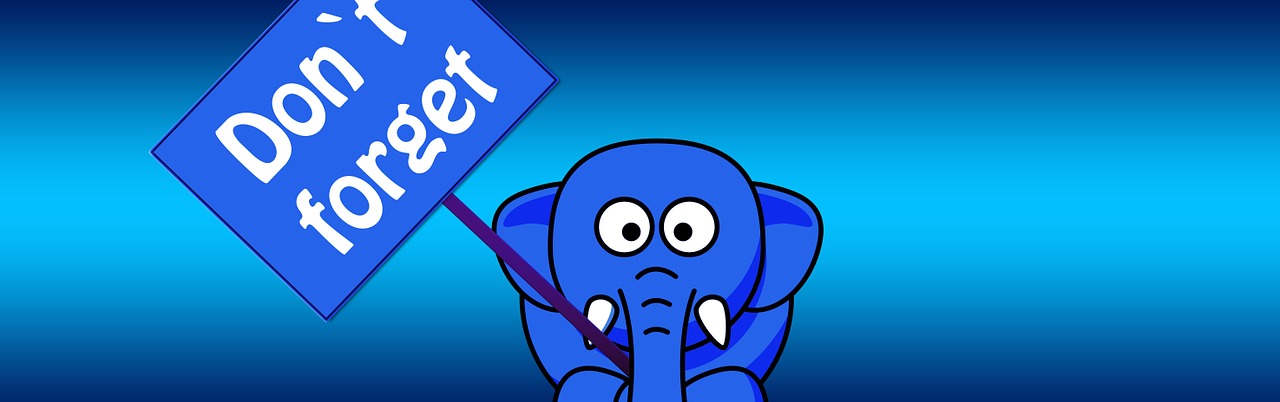 a cartoon elephant holding a don't forget sign, a screenshot, pixabay contest winner, net art, cobalt blue, with a large head and big eyes, election poster, medium close-up shot