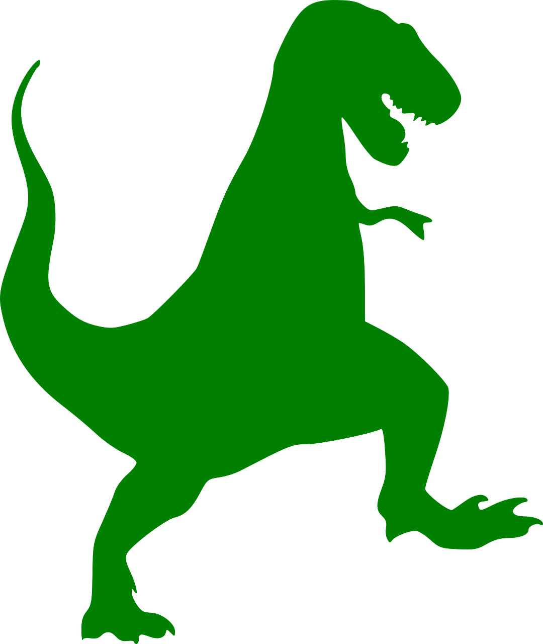 a green t - rex silhouetted against a black background, inspired by Adam Rex, rating:g, 1285445247], uncompressed png, it\'s name is greeny