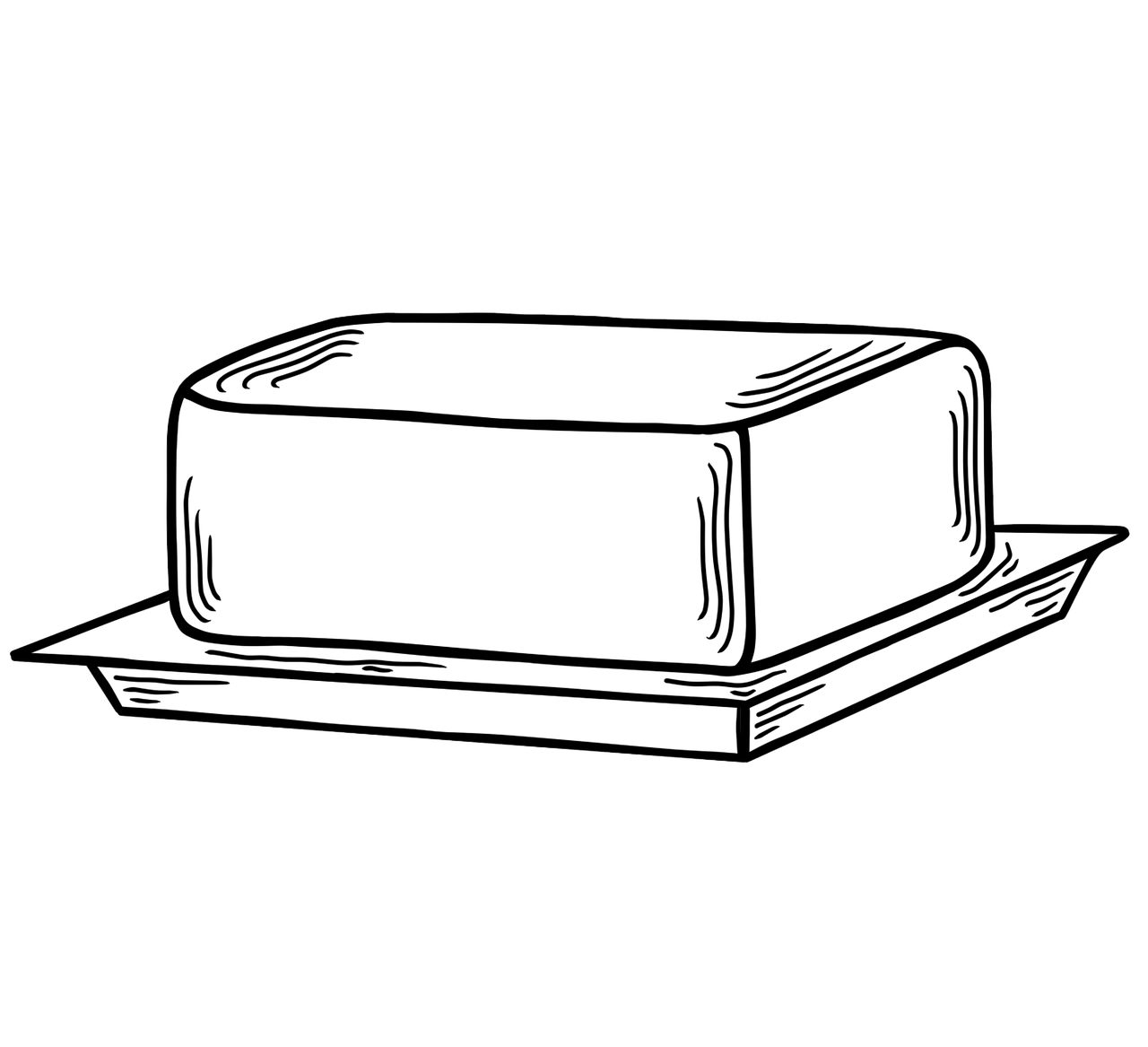 a piece of cake sitting on top of a plate, lineart, by Glennray Tutor, reddit, digital art, solid black #000000 background, tillamook cheese, youtube thumbnail, brick