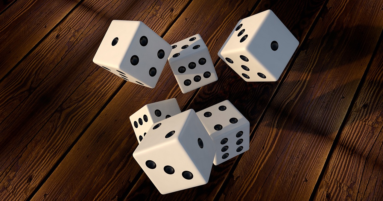 four white dice sitting on top of a wooden floor, pixabay, digital art, cubes on table, seven sins, falling, cubic and right angles