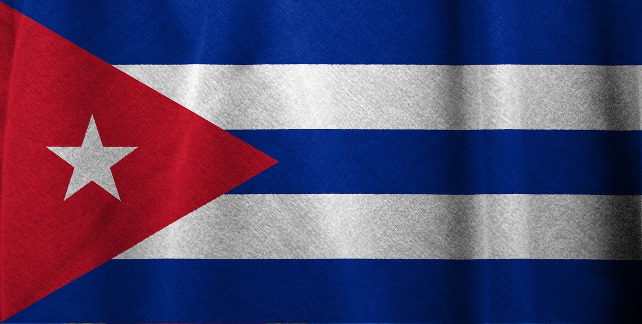 a close up of the flag of cuba, a photo, digital render, iphone wallpaper, mid shot photo