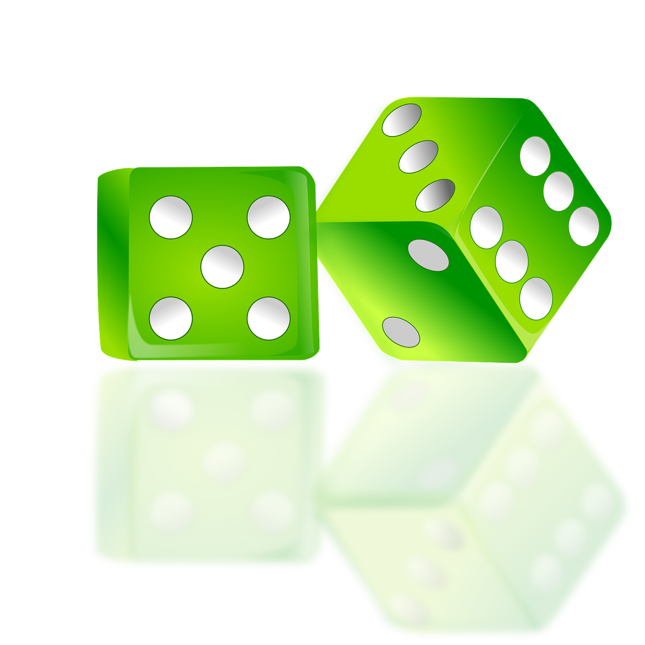 three green dices stacked on top of each other, a screenshot, by Aleksander Gierymski, deviantart, vector”, by :5 sexy: 7, 2 5 6 x 2 5 6 pixels, numerology