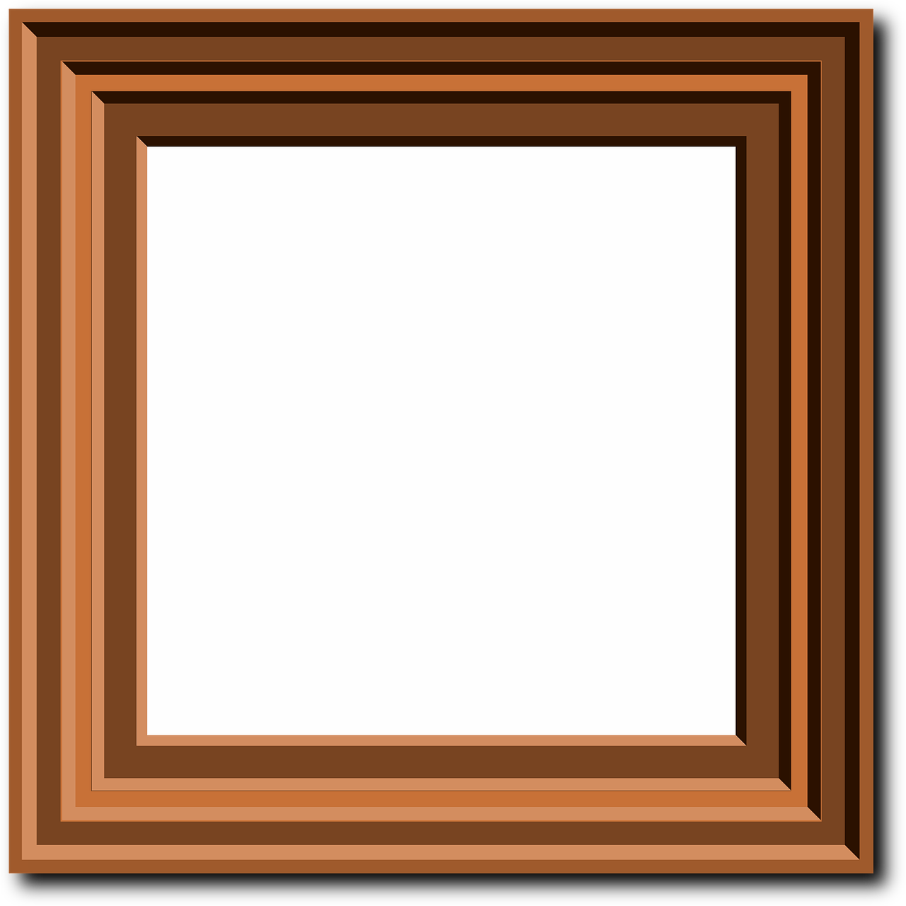 a brown picture frame on a black background, a picture, inspired by Masamitsu Ōta, flickr, computer art, clip-art, brown:-2, window, gilbert stuart style