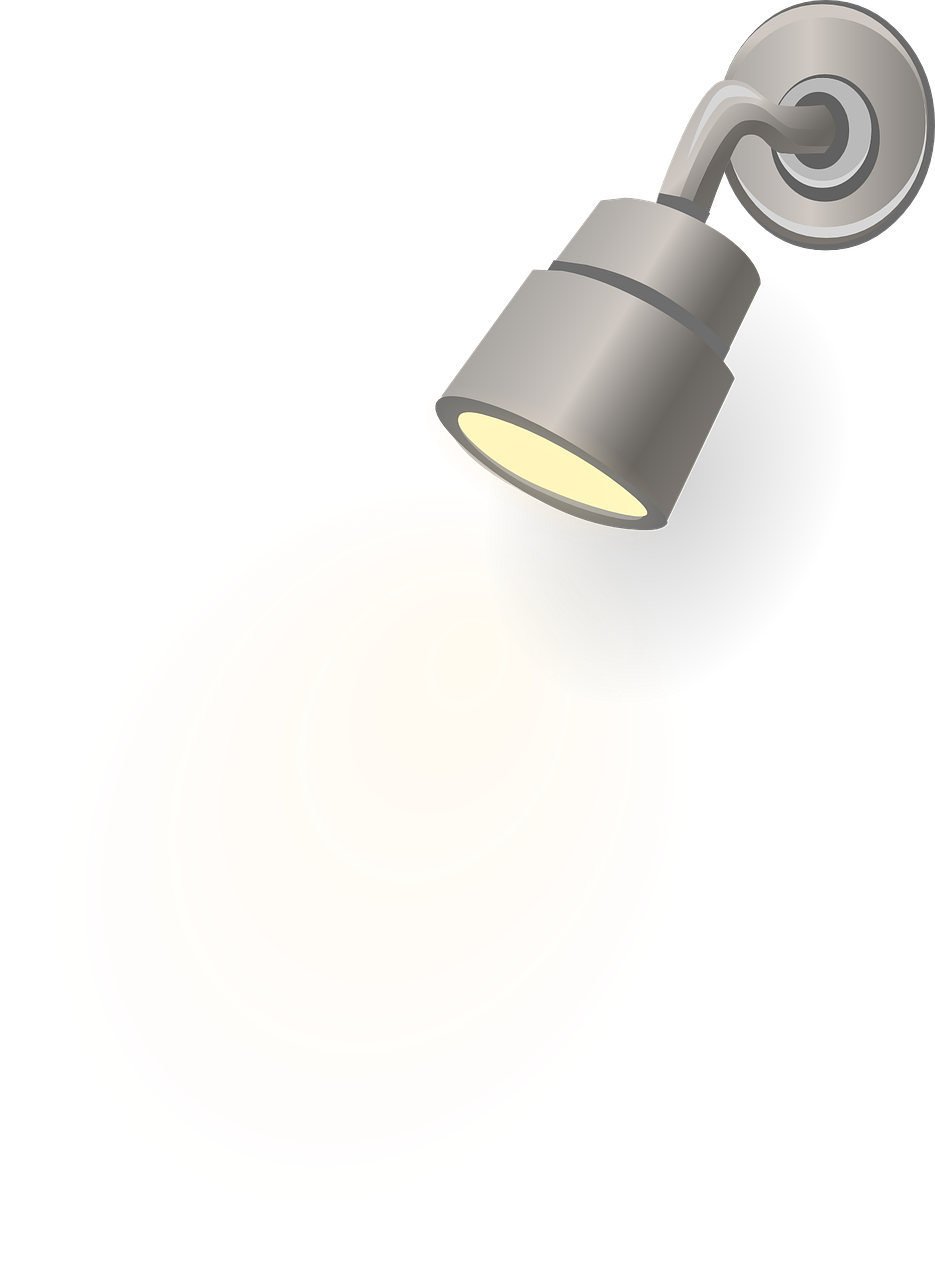 a close up of a light on a wall, a raytraced image, pixabay, moon light fish eye illustrator, yellowish light, top down spotlight lighting, clipart
