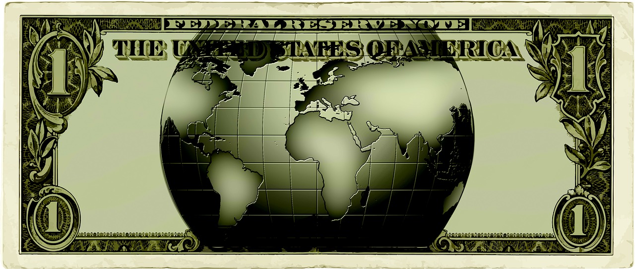 a dollar bill with a map of the world on it, a digital rendering, by Jon Coffelt, trending on pixabay, renaissance, world war ii, shaded, panel, military