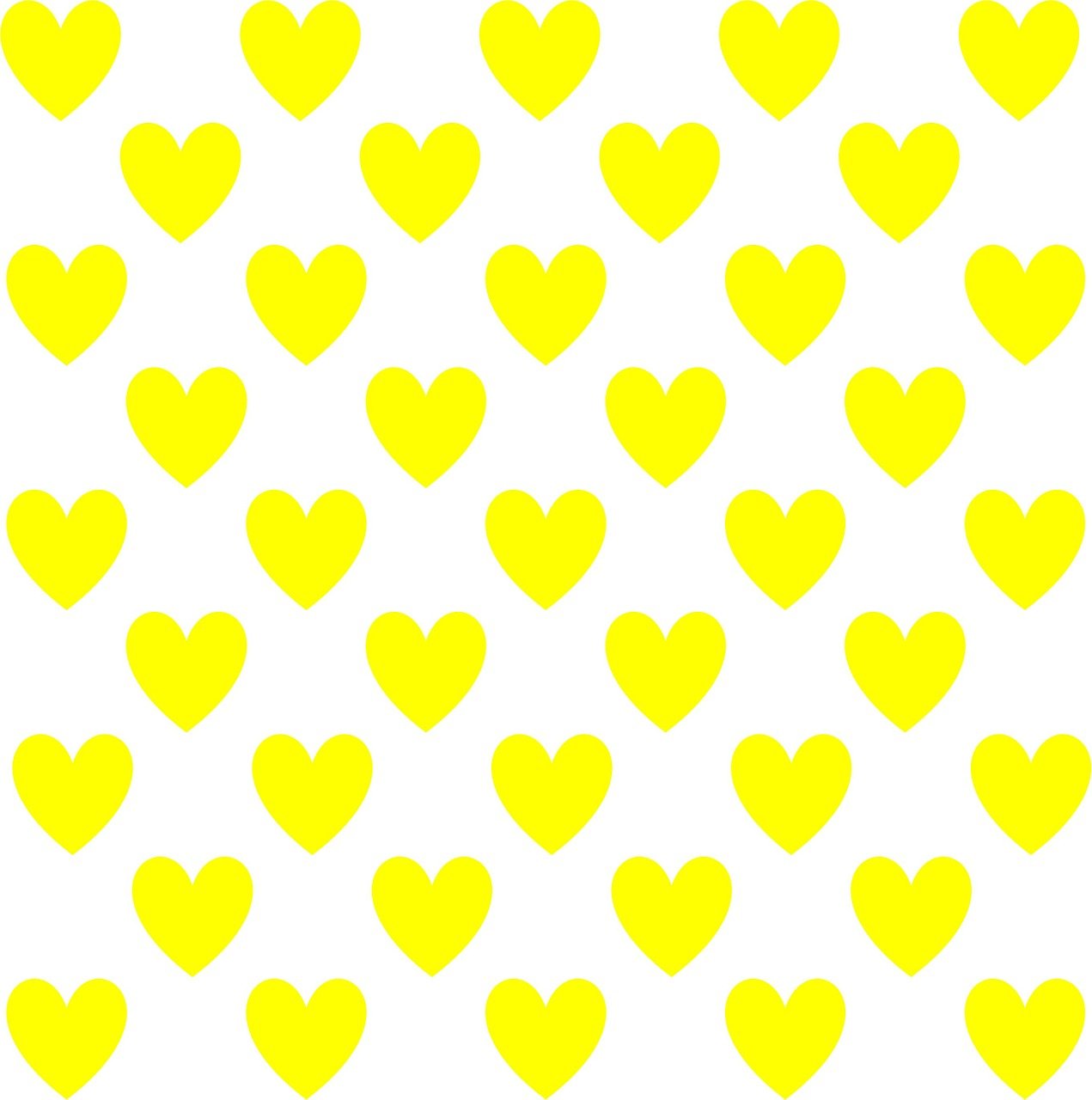 a lot of yellow hearts on a white background, inspired by Peter Alexander Hay, minimalism, full page grid sprite sheet, without duplicate image, neon background, 1 as february)