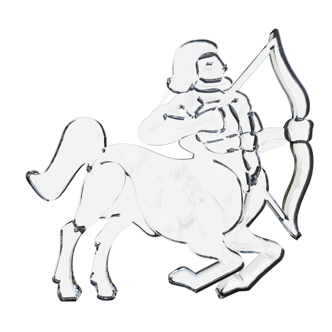 a statue of a man riding on the back of a horse, an illustration of, art deco, black fire color reflected armor, taurus zodiac sign symbol, flat shaped chrome relief, india