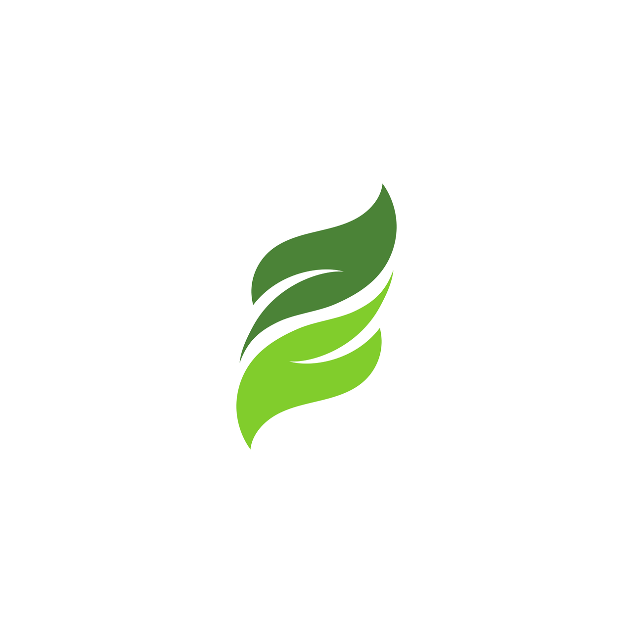 a green leaf logo on a white background, a picture, figuration libre, fine wind, epic design, in a medium full shot, flat - color