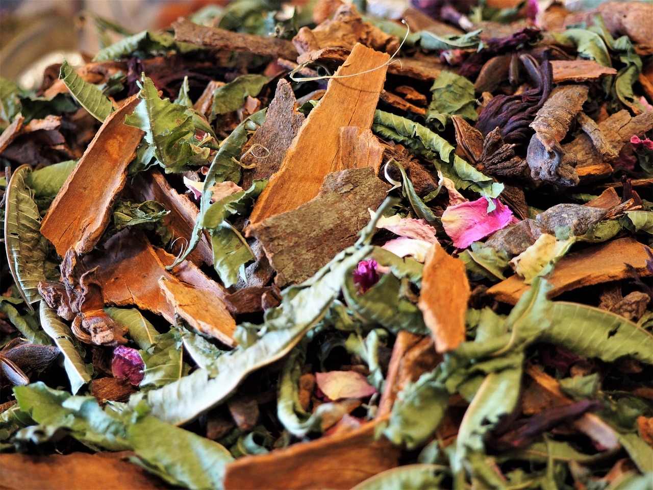 a pile of dried leaves sitting on top of a table, herbs and flowers, high quality product image”, half image, heaven on earth