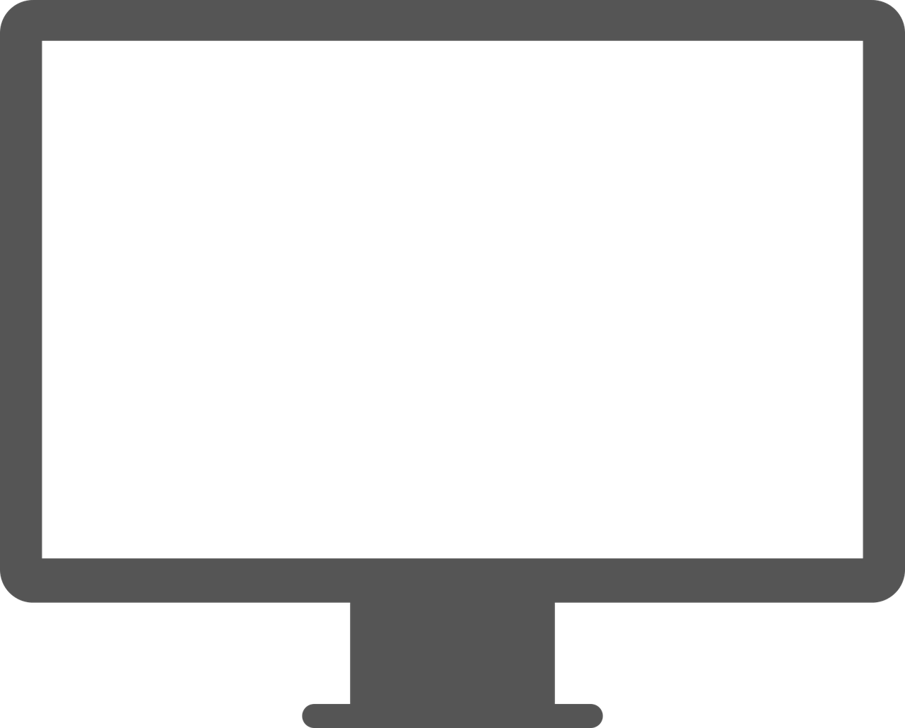 a computer monitor sitting on top of a desk, pixabay, computer art, solid dark grey background, flat icon, 000 — википедия, transparent background