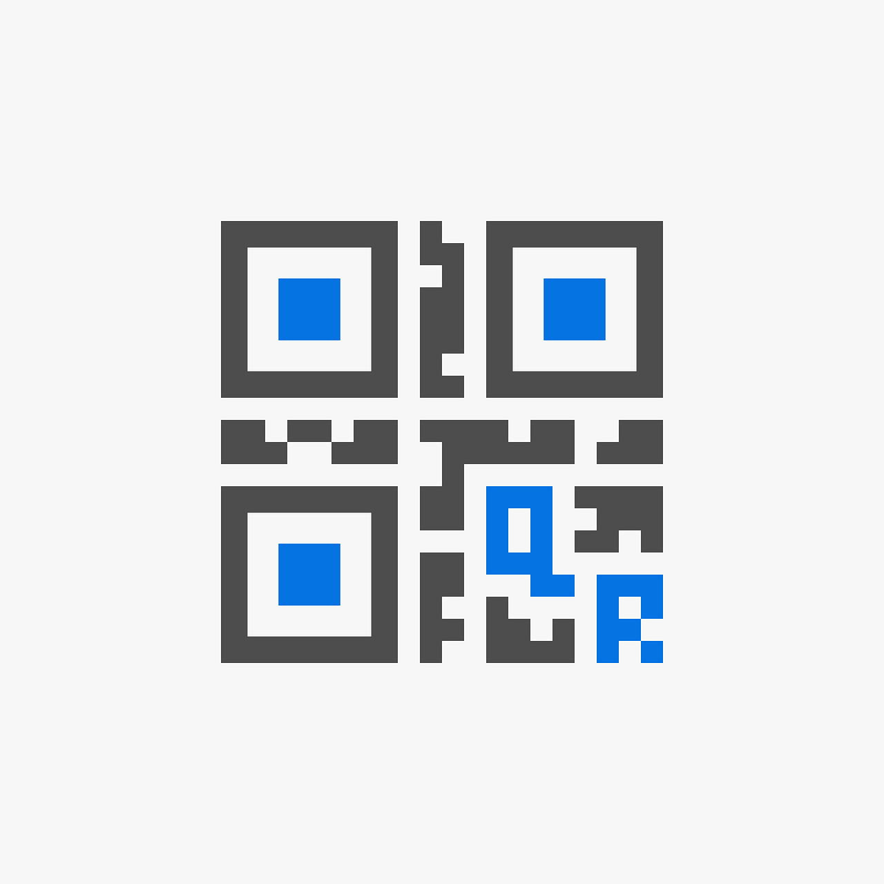 a close up of a qr code on a white background, pixel art, by Android Jones, de stijl, game icon asset, blue: 0.5, asset on grey background, 2 0 5 6 x 2 0 5 6