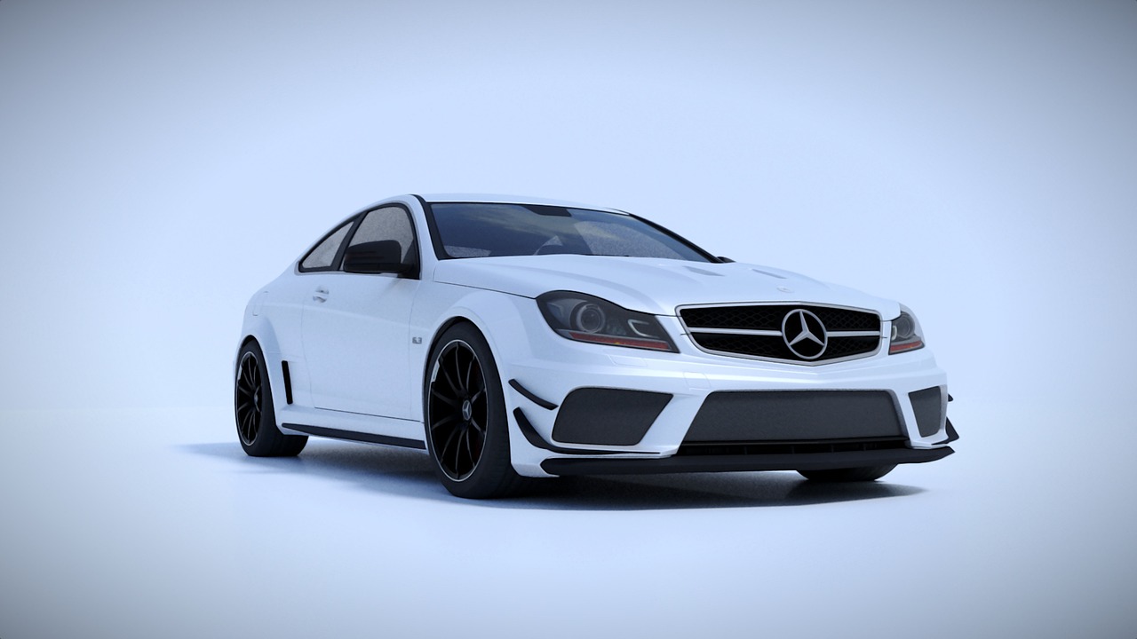 a white mercedes benz benz benz benz benz benz benz benz benz benz benz benz benz benz benz, a 3D render, photorealism, captured on iphone, octane render h 1024, game cg, wide body