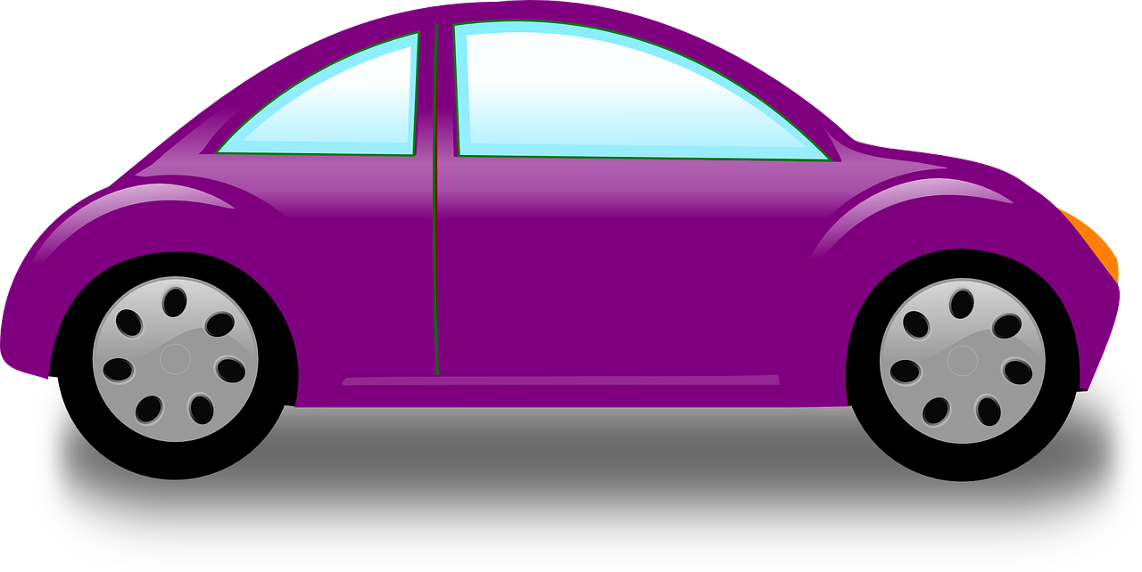 a purple car in front of a black background, pixabay contest winner, conceptual art, !!! very coherent!!! vector art, 3 doors, white background, side - view