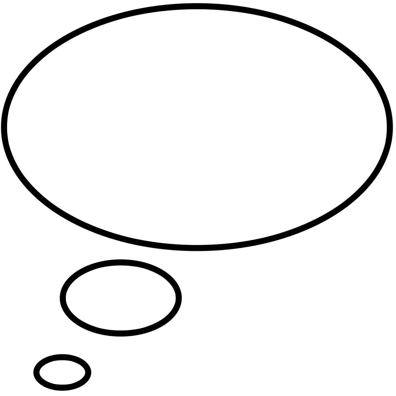 a black and white image of a thought bubble, a screenshot, by Andrei Kolkoutine, deviantart, minimalism, black backround. inkscape, white background!!!!!!!!!!, large vertical blank spaces, lying
