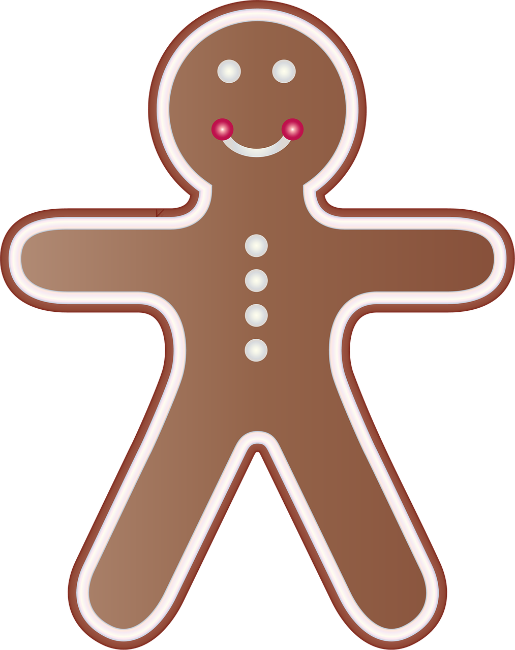 a gingerbread man with a smile on his face, a digital rendering, inspired by Masamitsu Ōta, sōsaku hanga, skinny, scott adams, 2 0 1 0 photo, hot