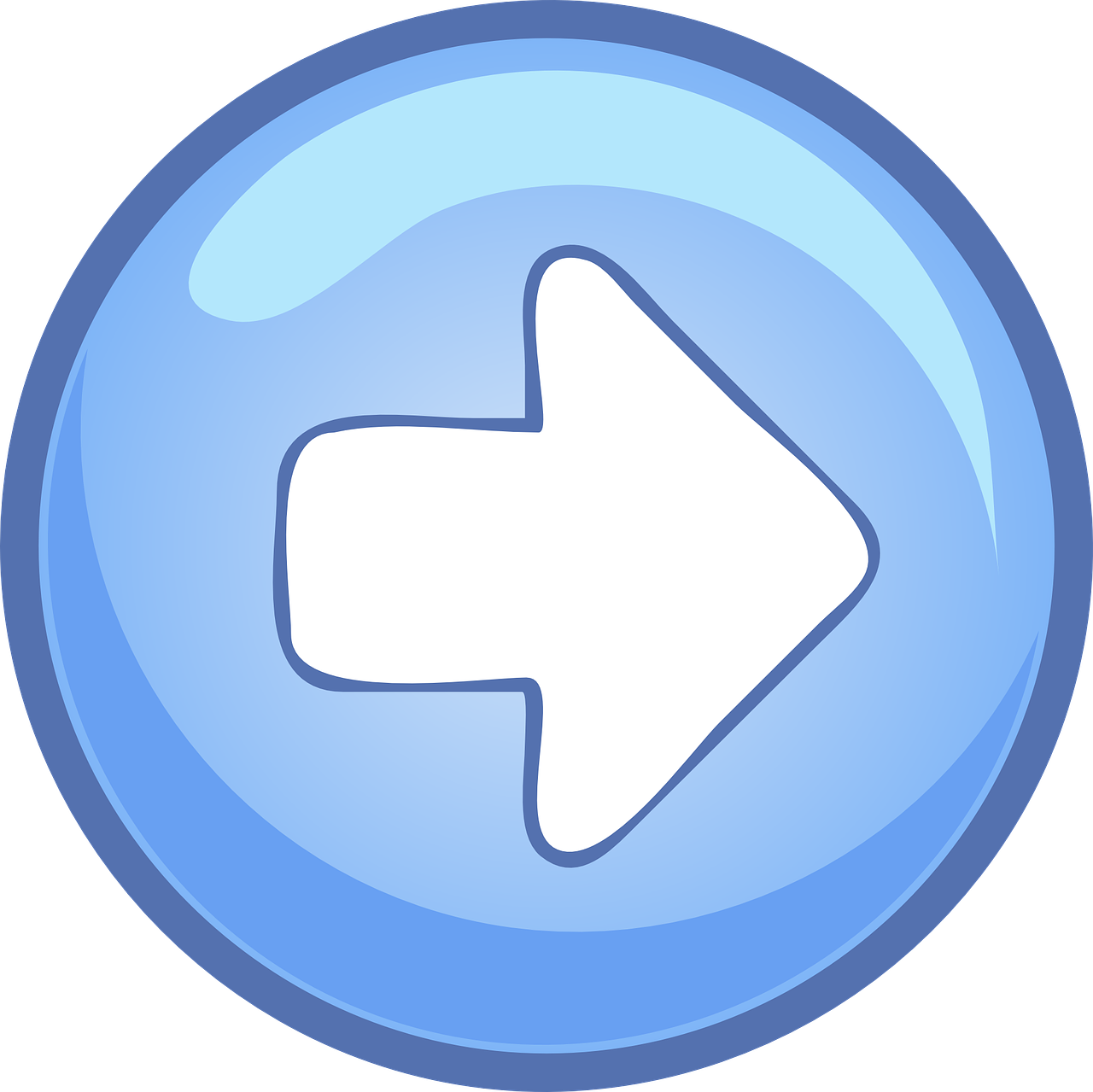a blue button with a white arrow pointing to the right, by John Button, computer art, no gradients, path traced, round about to start, vista