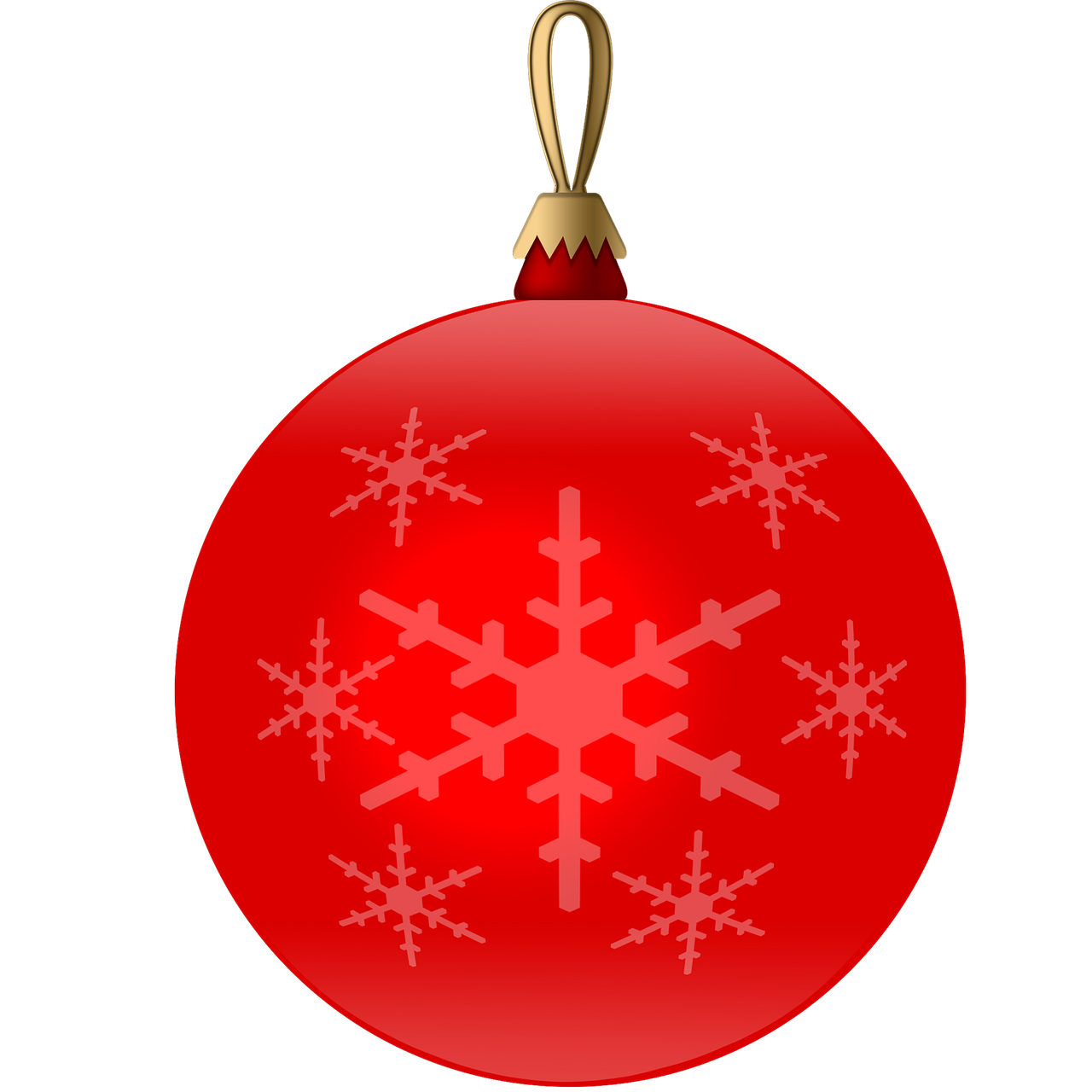 a red christmas ornament with snowflakes on it, a digital rendering, inspired by Rudolph F. Ingerle, with a black background, balloon, clip art, pendant