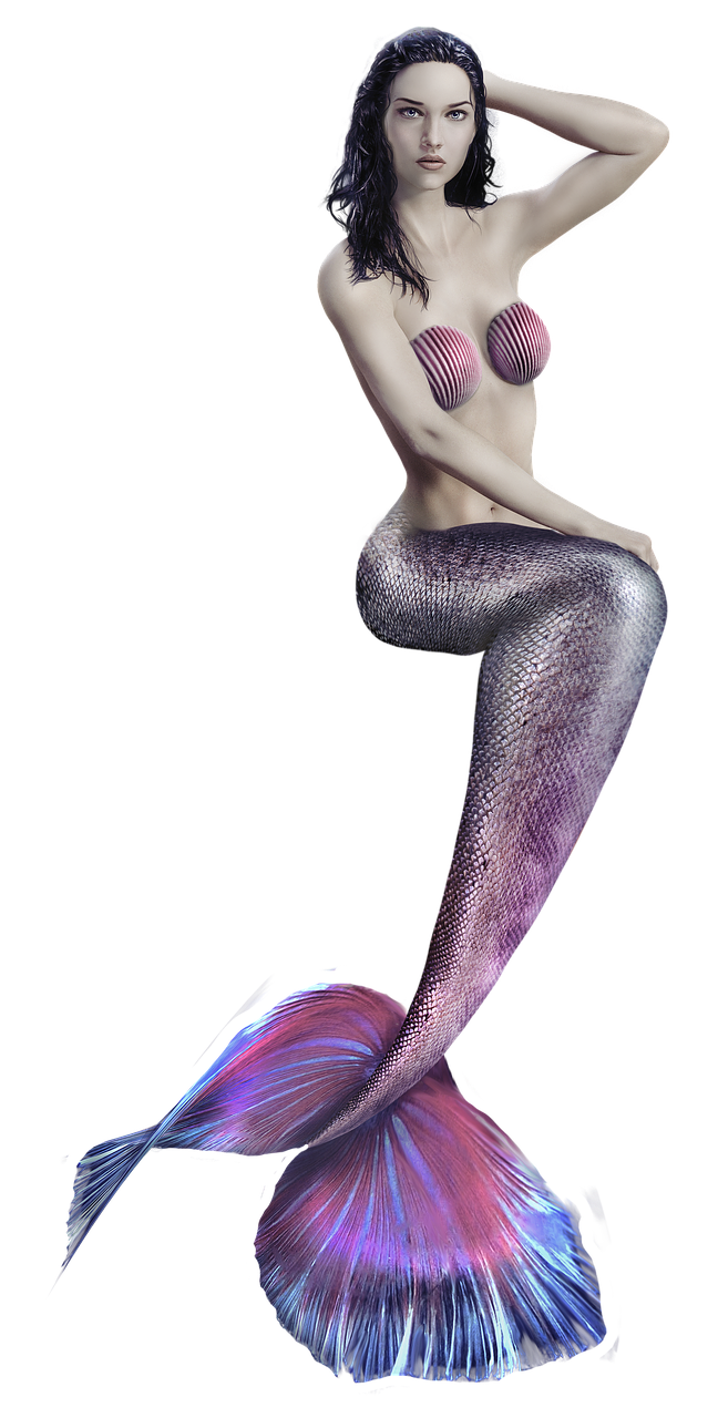 a woman sitting on top of a mermaid tail, a digital rendering, by Rhea Carmi, zbrush central contest winner, art deco, sharp silver armor fuchsia skin, fullbody view, trending on pixart”, silver eyes full body