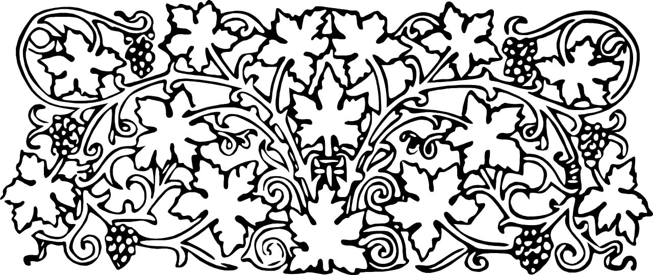 a black and white drawing of a group of people, lineart, inspired by Master of the Embroidered Foliage, arts and crafts movement, logo without text, hyper detailed ornament, transparent, ornament