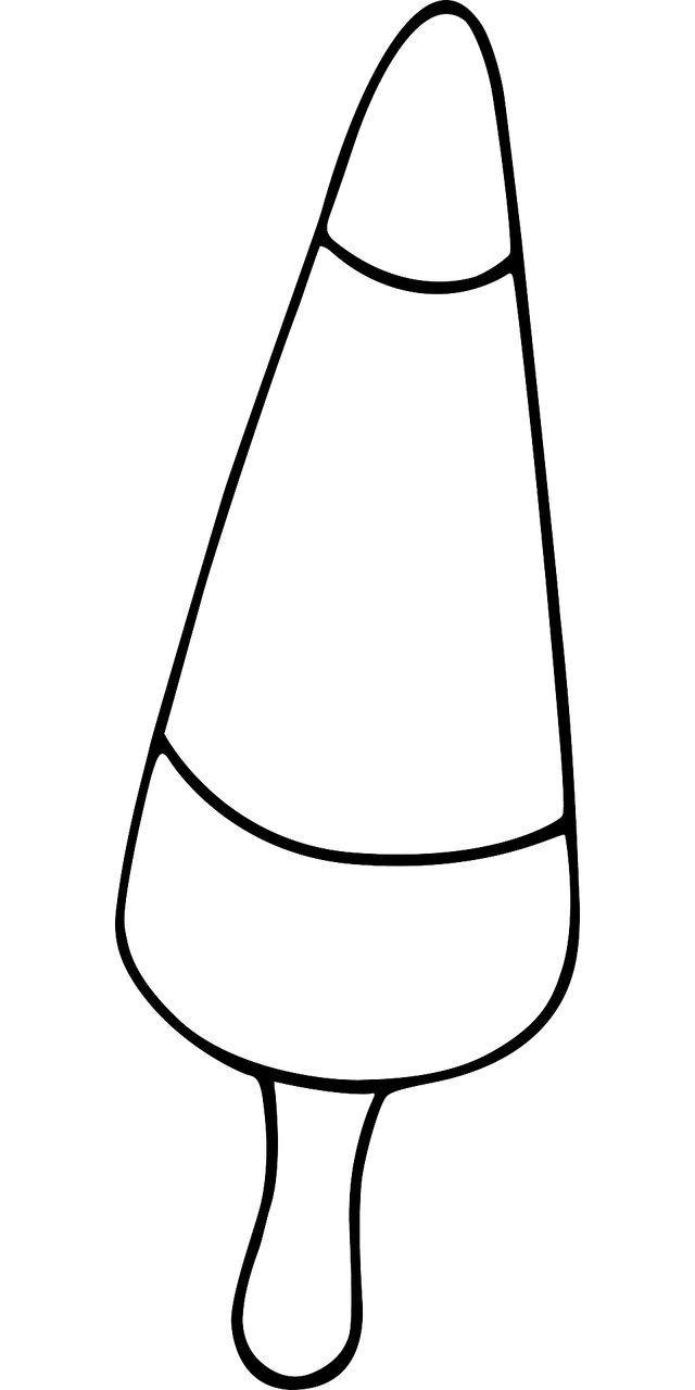 a black and white outline of an ice cream cone, a raytraced image, by Ryoji Ikeda, reddit, ascii art, fluid bag, full-length view, very elongated lines, plain black background