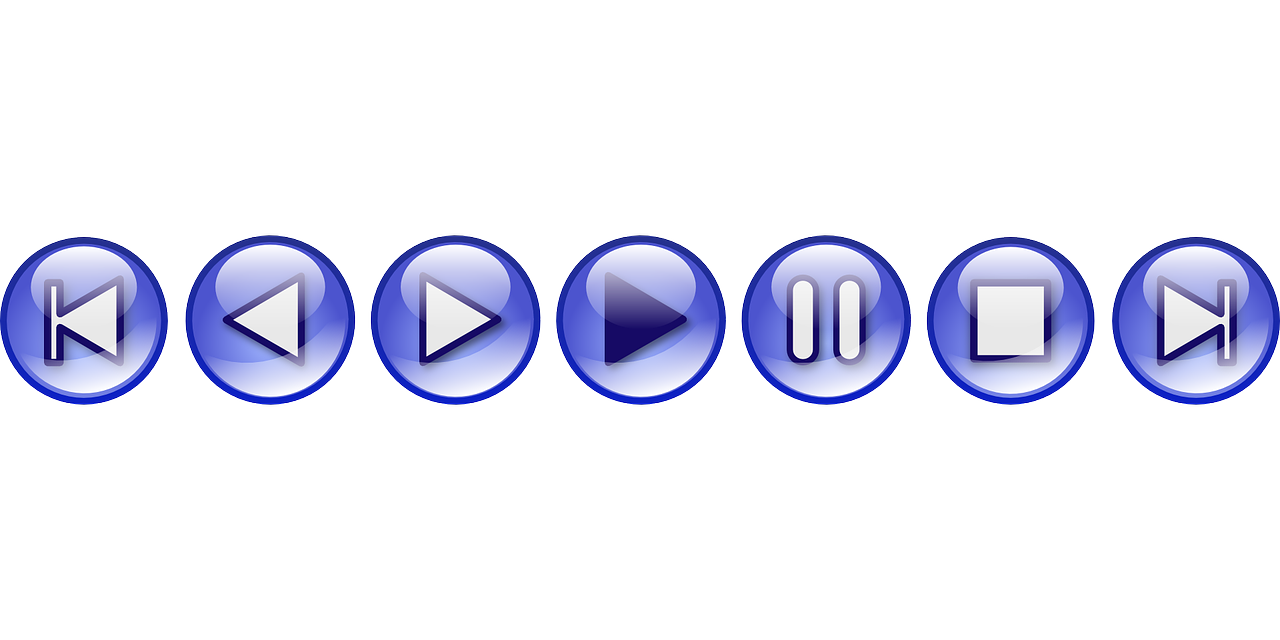 a bunch of buttons that are next to each other, a digital rendering, flickr, plays music, dark blue, translucent, entertaining