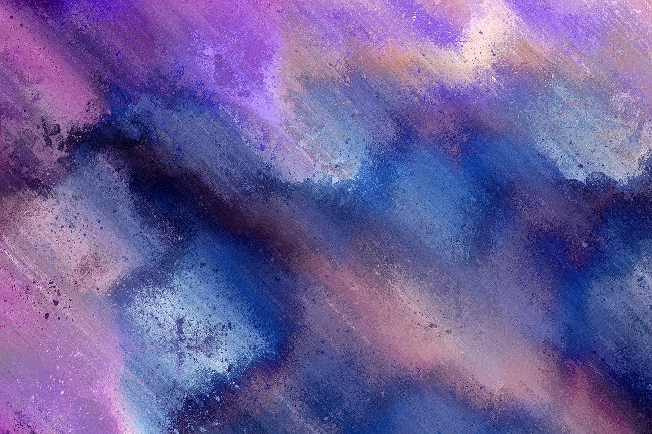 a painting of a purple and blue sky with clouds, a digital painting, abstract art, large diagonal brush strokes, 4 k hd wallpaper illustration, rain storm, cold metallic atmosphere